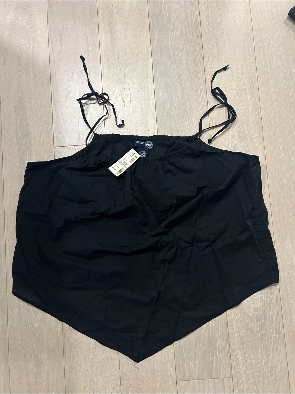 Women's Black Tie-Shoulder Camisole Tank Top
